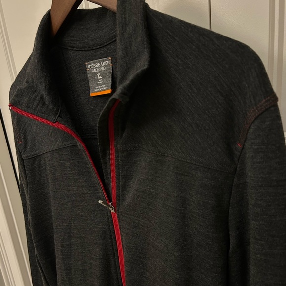 Icebreaker Merino wool Charcoal Zip-Up Jacket - Picture 5 of 8